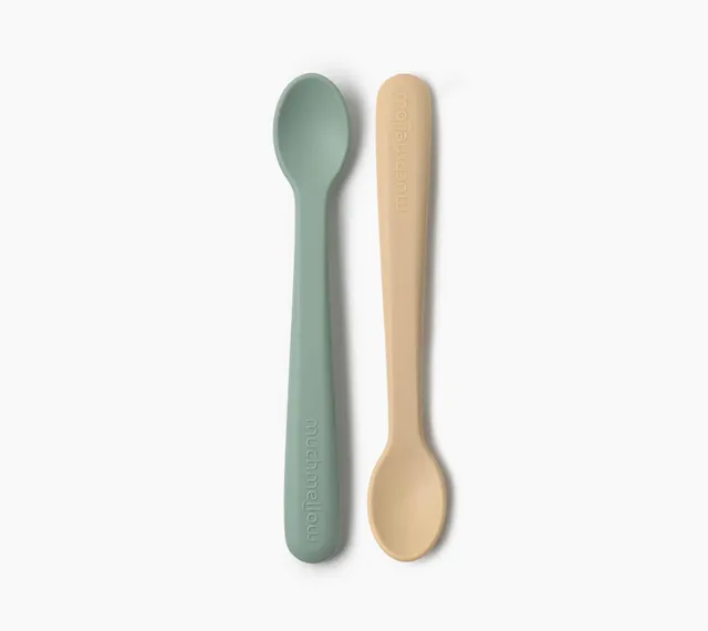 Muchmellow Pappa 2 cucchiai silicone morbidi presa facile