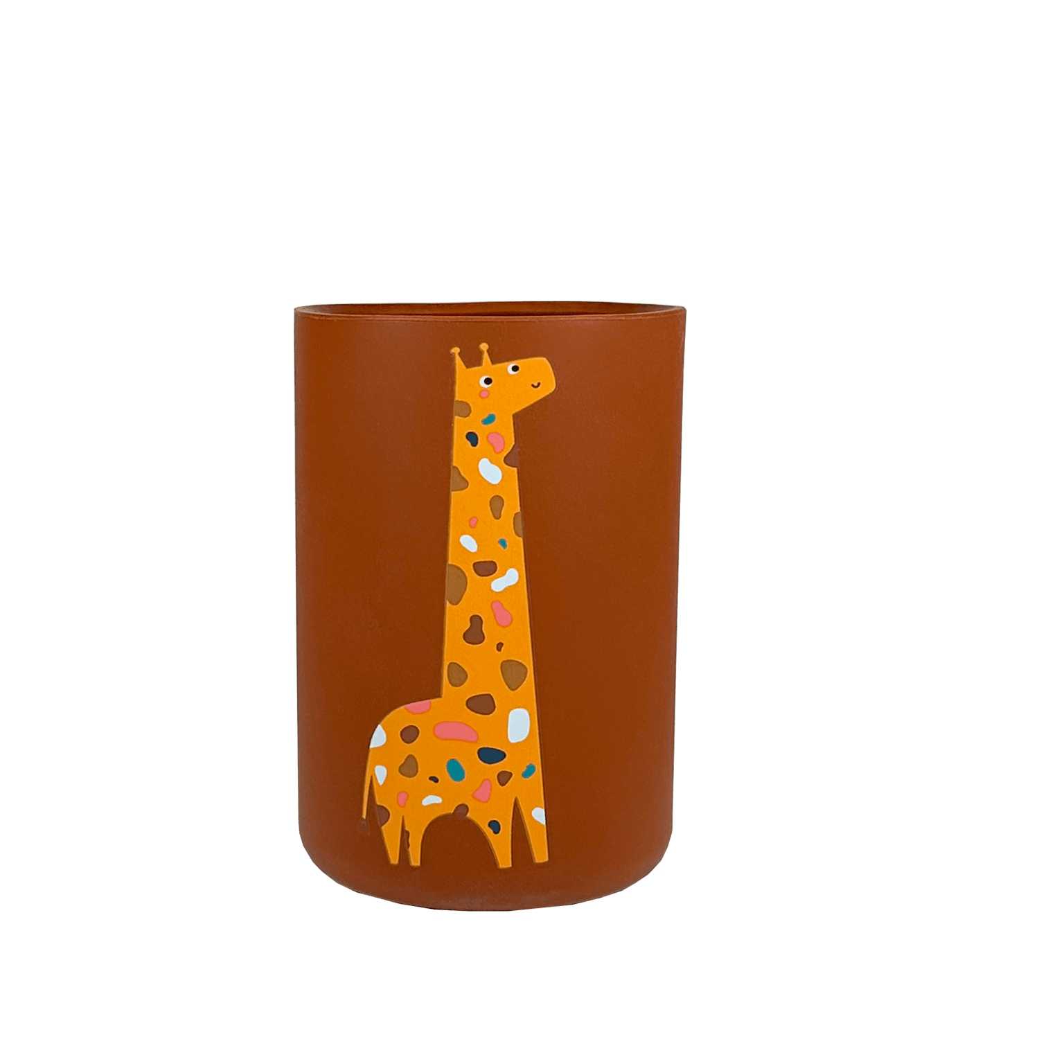 Youly Rietjesbekers Bicchiere Cannuccia Giraffa Silicone
