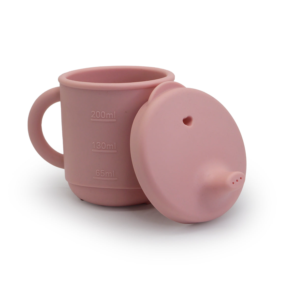 Mizu Baby Taiki tazza silicone rosa 3 in 1 con beccuccio e cannuccia