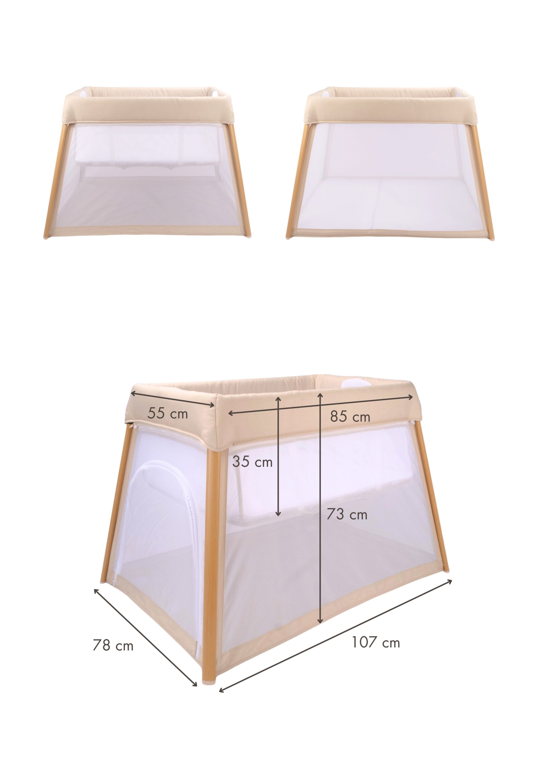 BoJungle Travel Crib Pure White lettino viaggio bianco 2 altezze