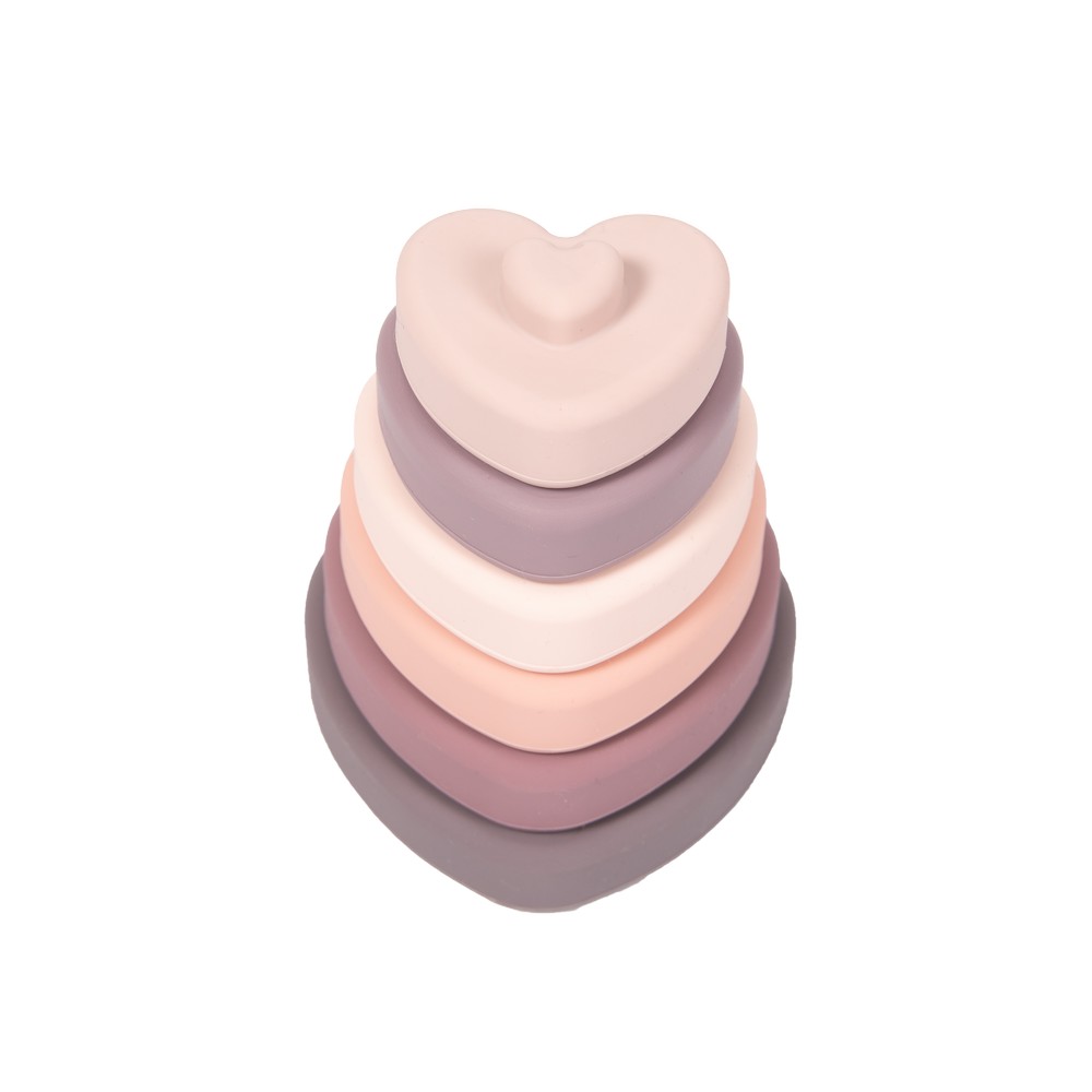 BoJungle B-Silicone Stacking Hearts torre impilabile silicone