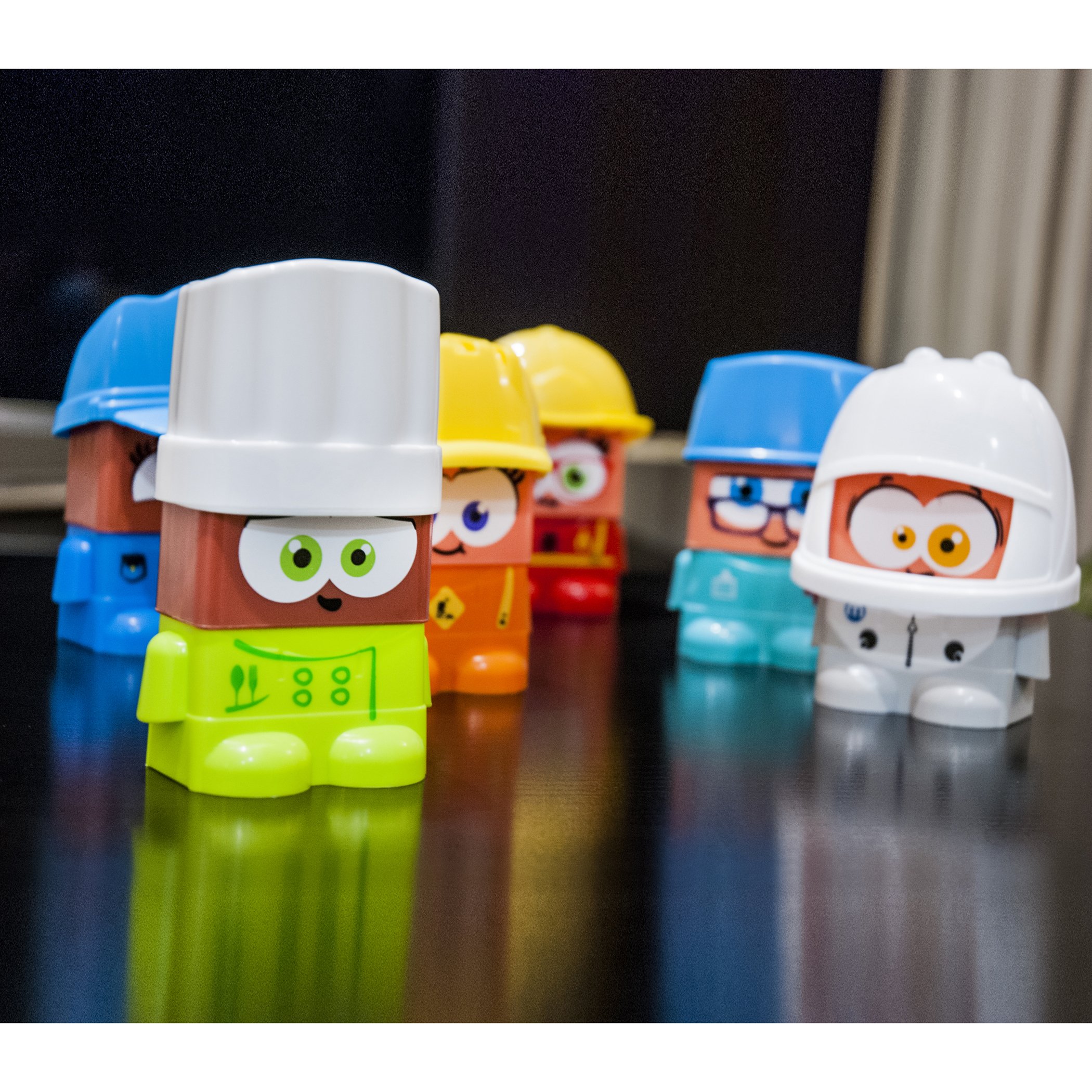 Miniland Job Blocks Gioco Mestieri 6 Personaggi 12 cm 2-6 Anni