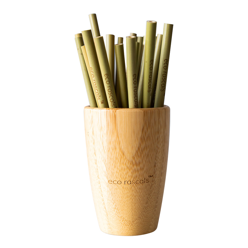 Eco Rascals Cutlery cannuccie bambù riutilizzabili 15 cm 5 pezzi