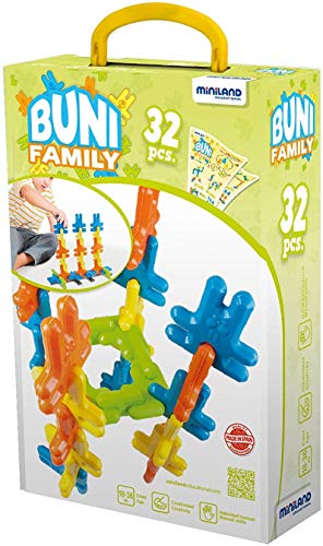 Miniland 45225 Buni Costruzioni Flessibili 32 Pezzi