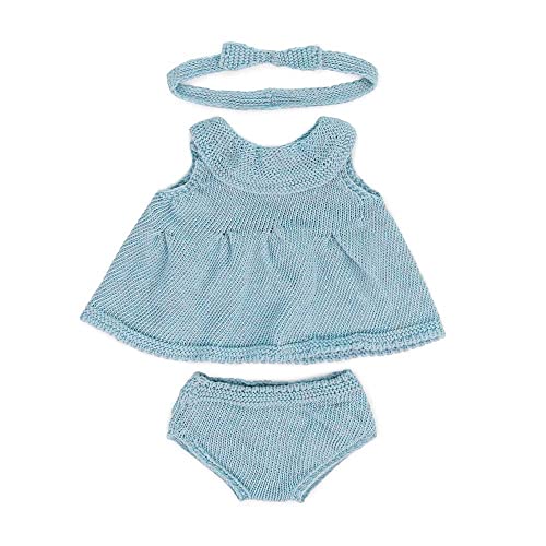 Miniland Vestito Blu con Culotte Fascia Bambola 38 cm Maglia