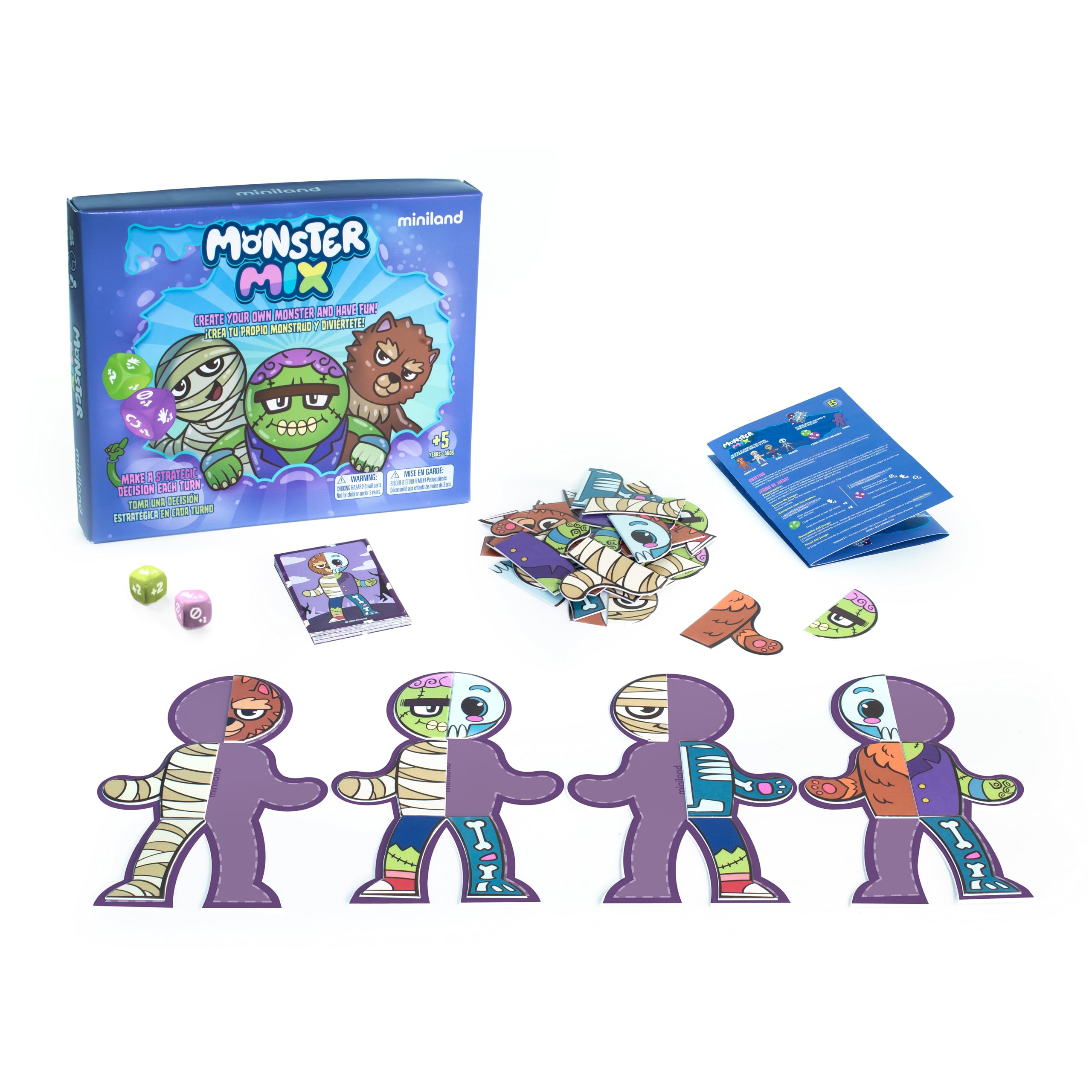 Miniland Monster Mix gioco da tavolo mostri dai 5 anni
