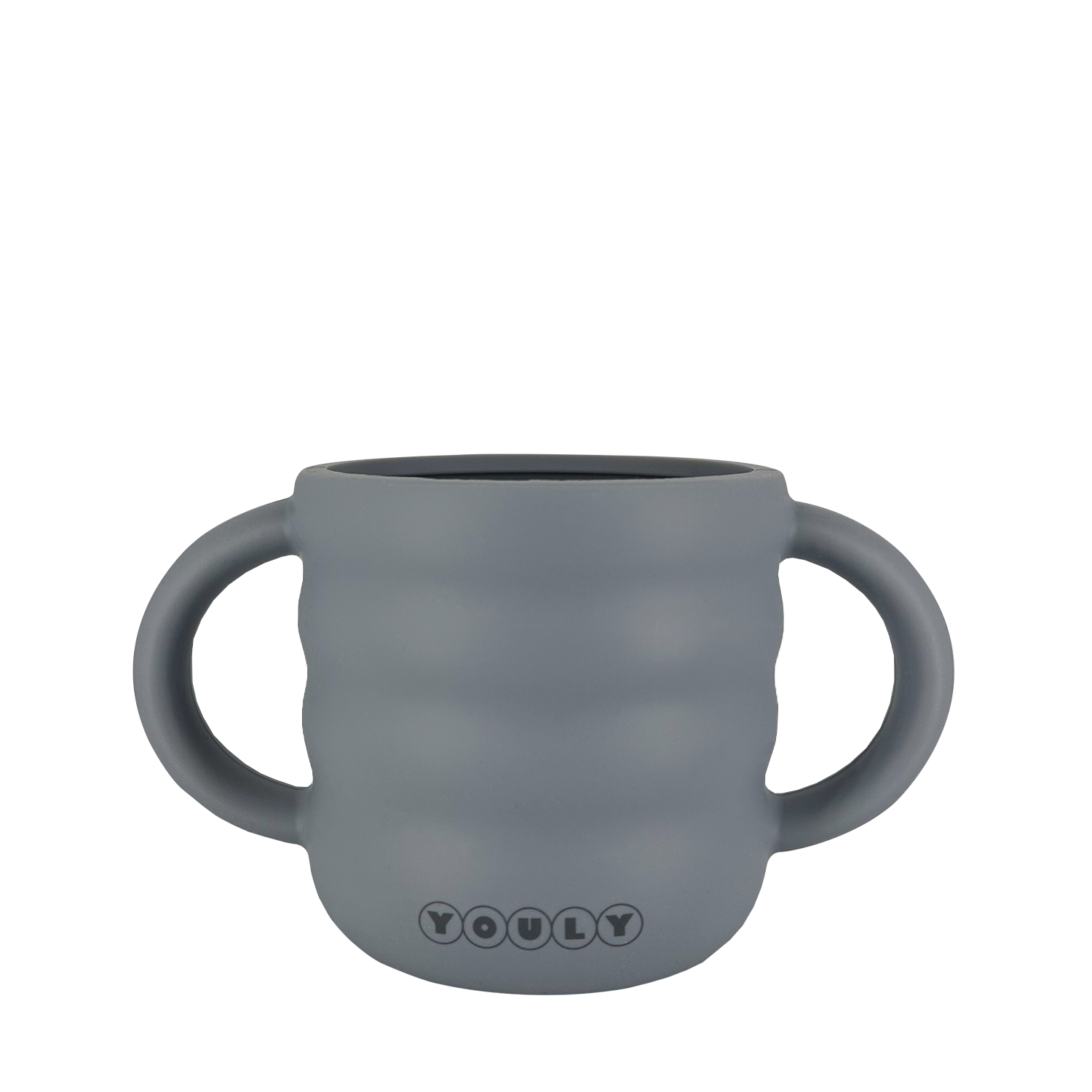 Youly Bubble tazza con cannuccia grigio cemento silicone