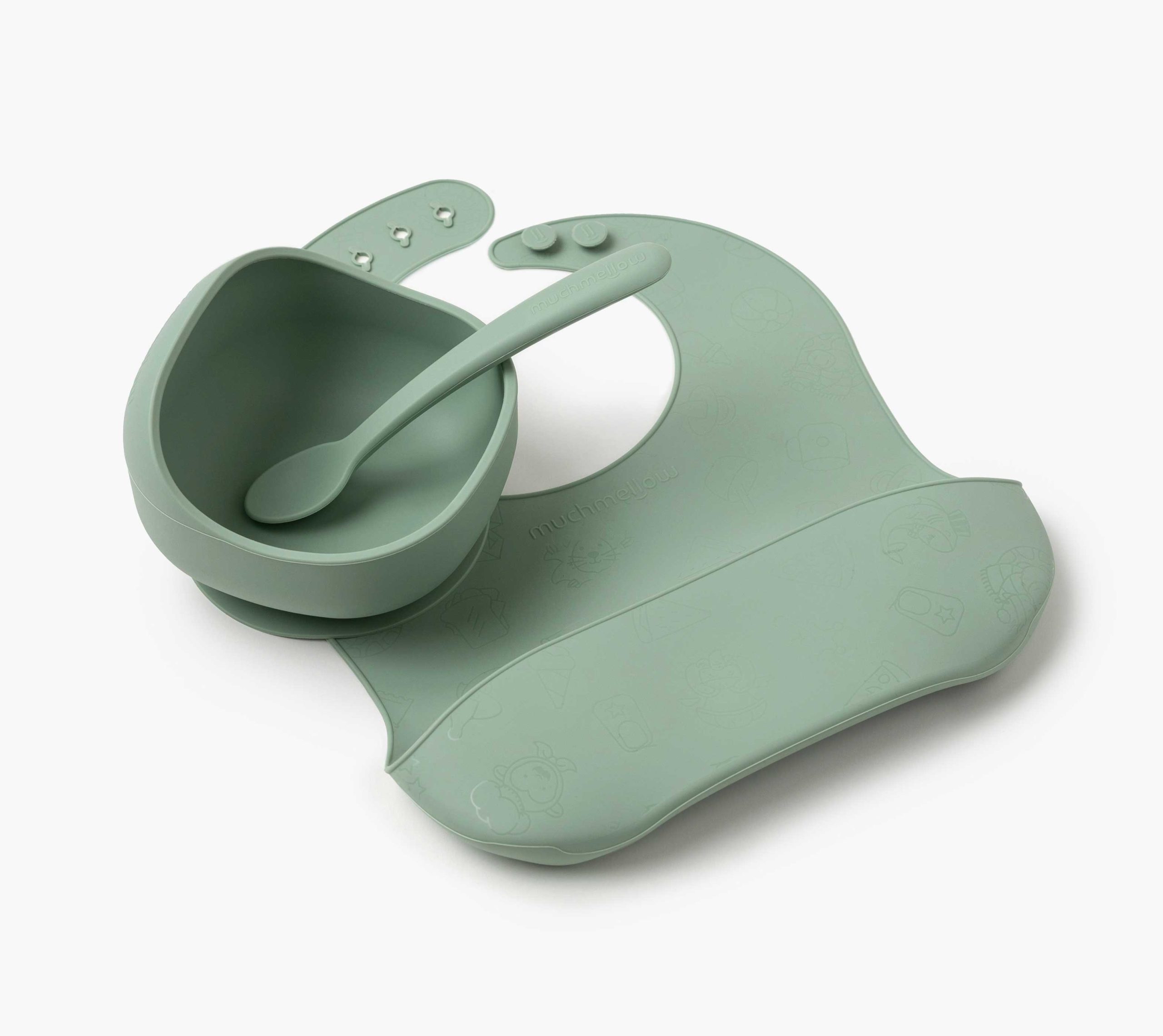 Muchmellow Pappa set pappa silicone ciotola cucchiaio bavaglino