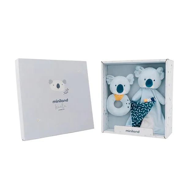 Miniland Riposo Set Regalo Neonato Koala Sonaglio + Peluche