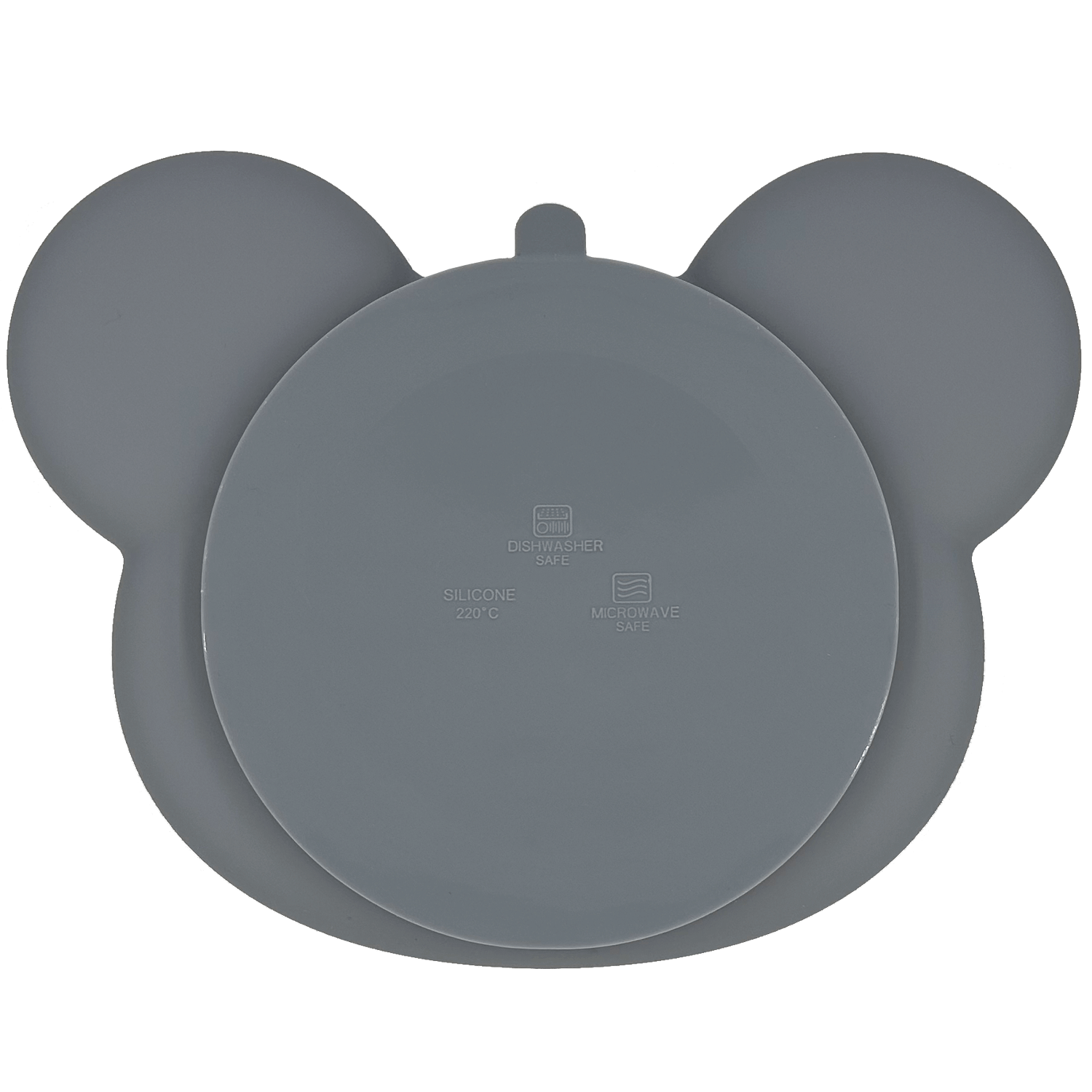 Youly Kinderborden Piatto Orso ventosa grigio silicone