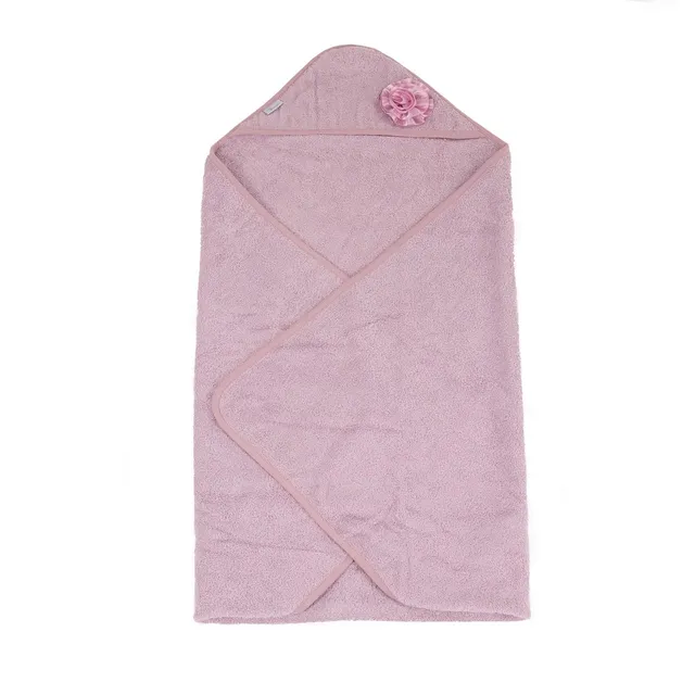 BoJungle B-Bathcape Flower Pink Accappatoio Cotone Bio