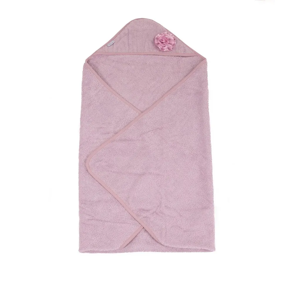 BoJungle B-Bathcape Flower Pink Accappatoio Cotone Bio