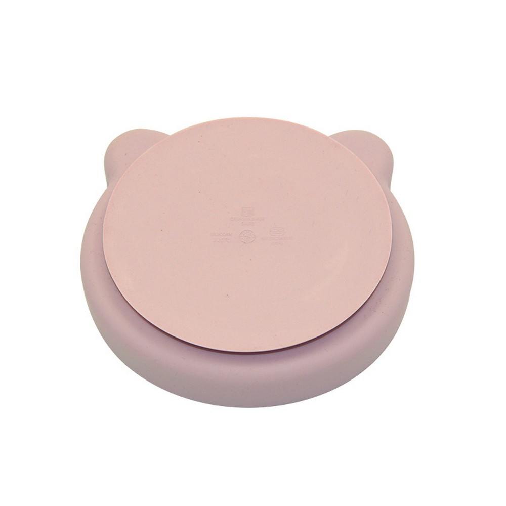 BoJungle B-Suction Piatto Ventosa Orso Rosa in Silicone