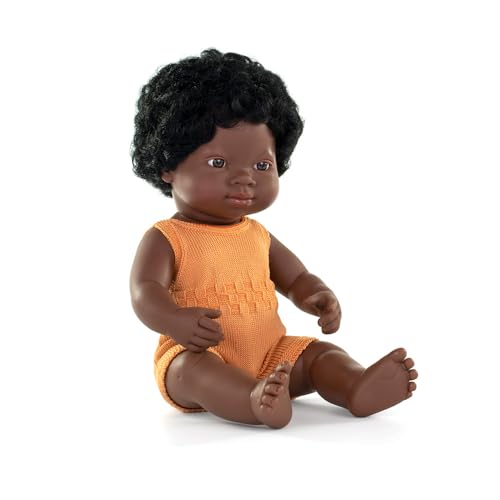 Miniland Colourful bambola africana 38 cm vinile