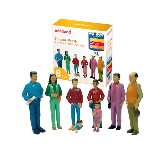 Miniland Diversità 27398 famiglia ispanica figure 14 cm