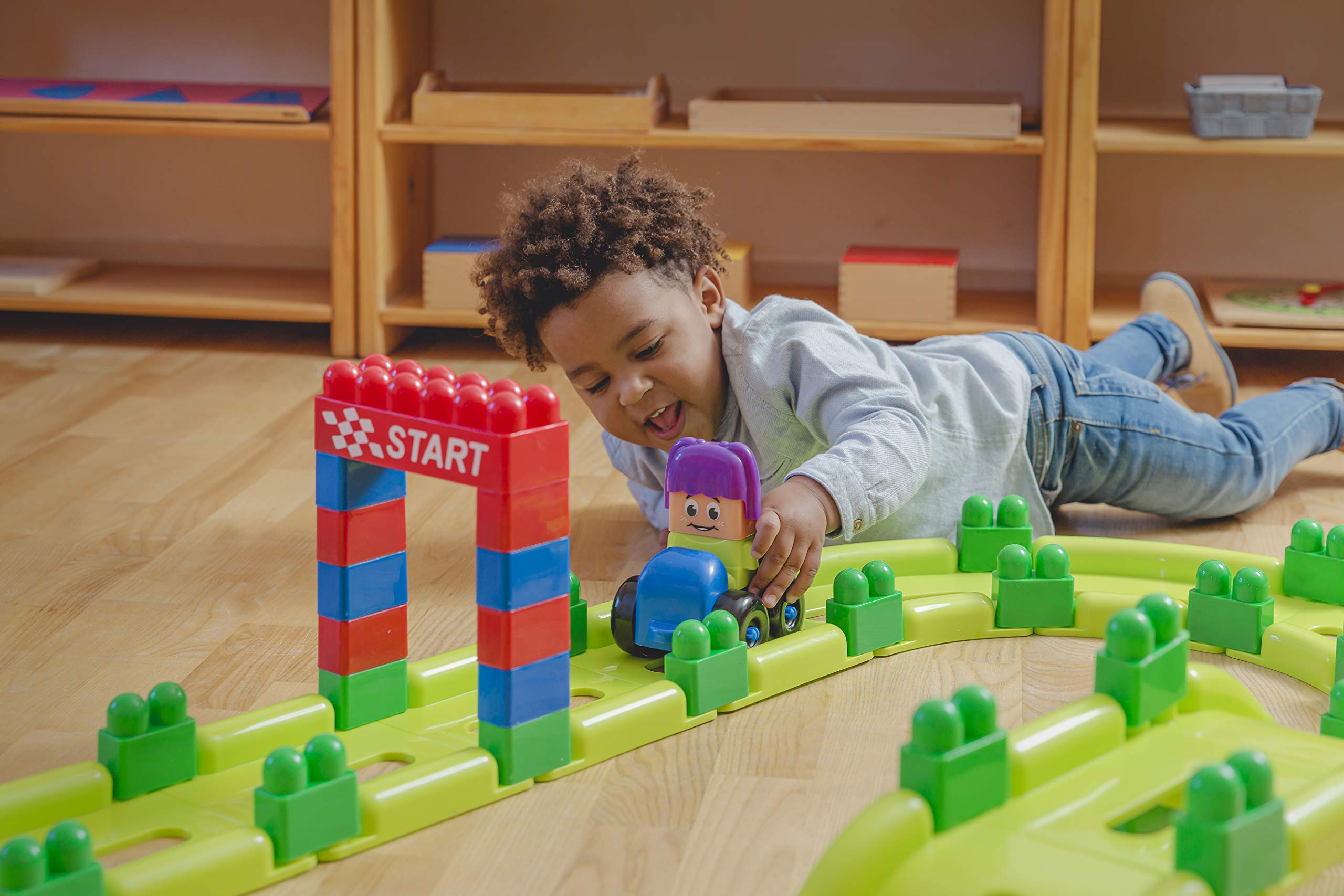 Miniland Super Blocks Racing 32345 blocchi 62 pezzi 18 mesi