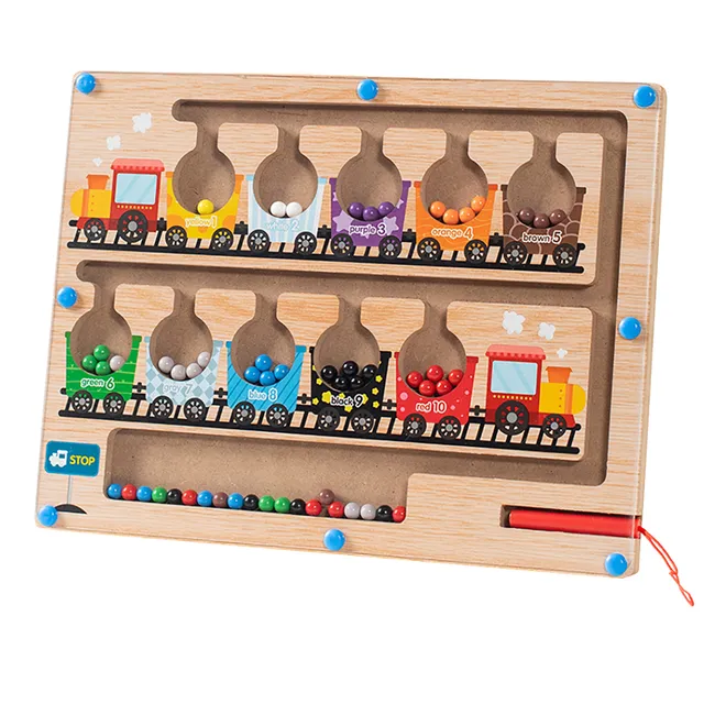 Youly Labirinto magnetico treno gioco Montessori