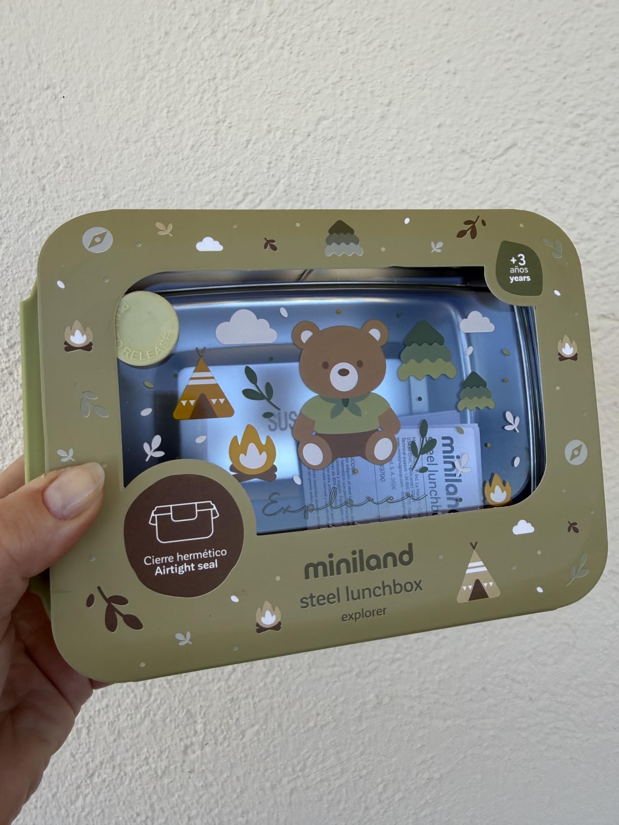Miniland Steel Lunchbox Acciaio Butterfly 800 ml