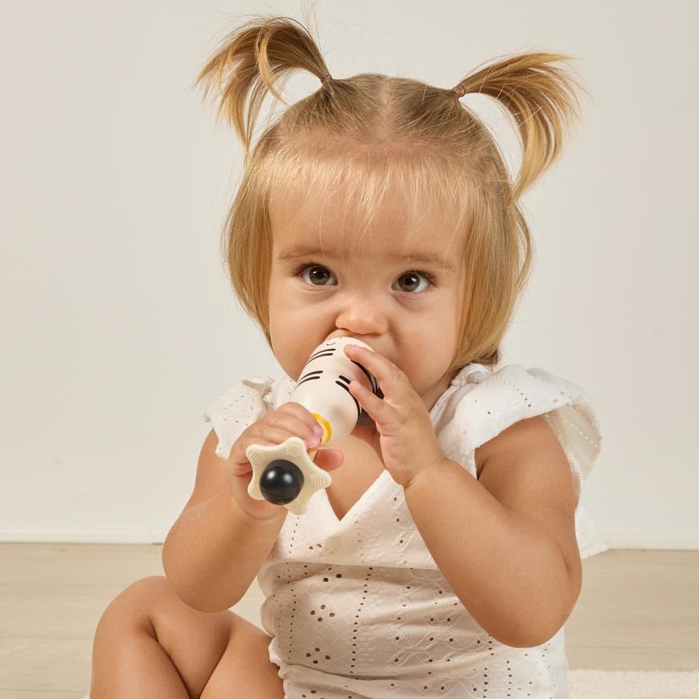 Miniland Baby Zebra Rattle sonaglio silicone alimentare