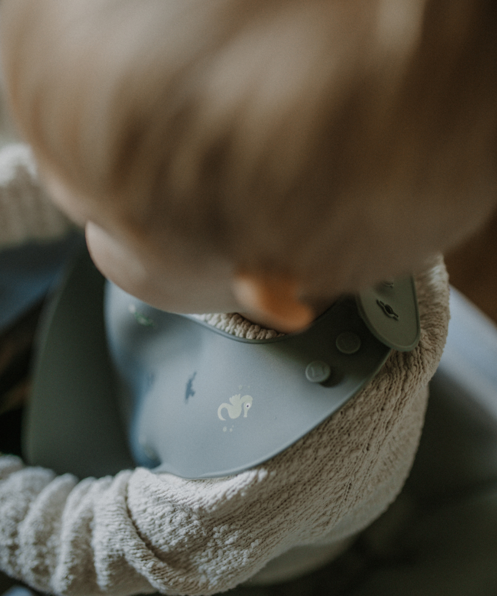 Noui Noui Bibs bavaglino silicone Wild Ocean con tasca