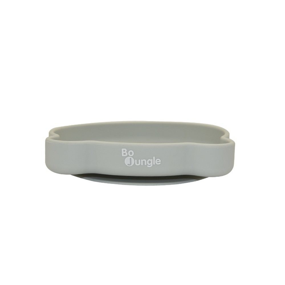 BoJungle Food Bear Grey piatto ventosa silicone orso