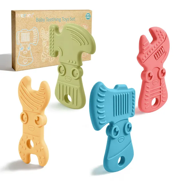 TYRY.HU Teethers massaggiagengive silicone 4 pezzi A