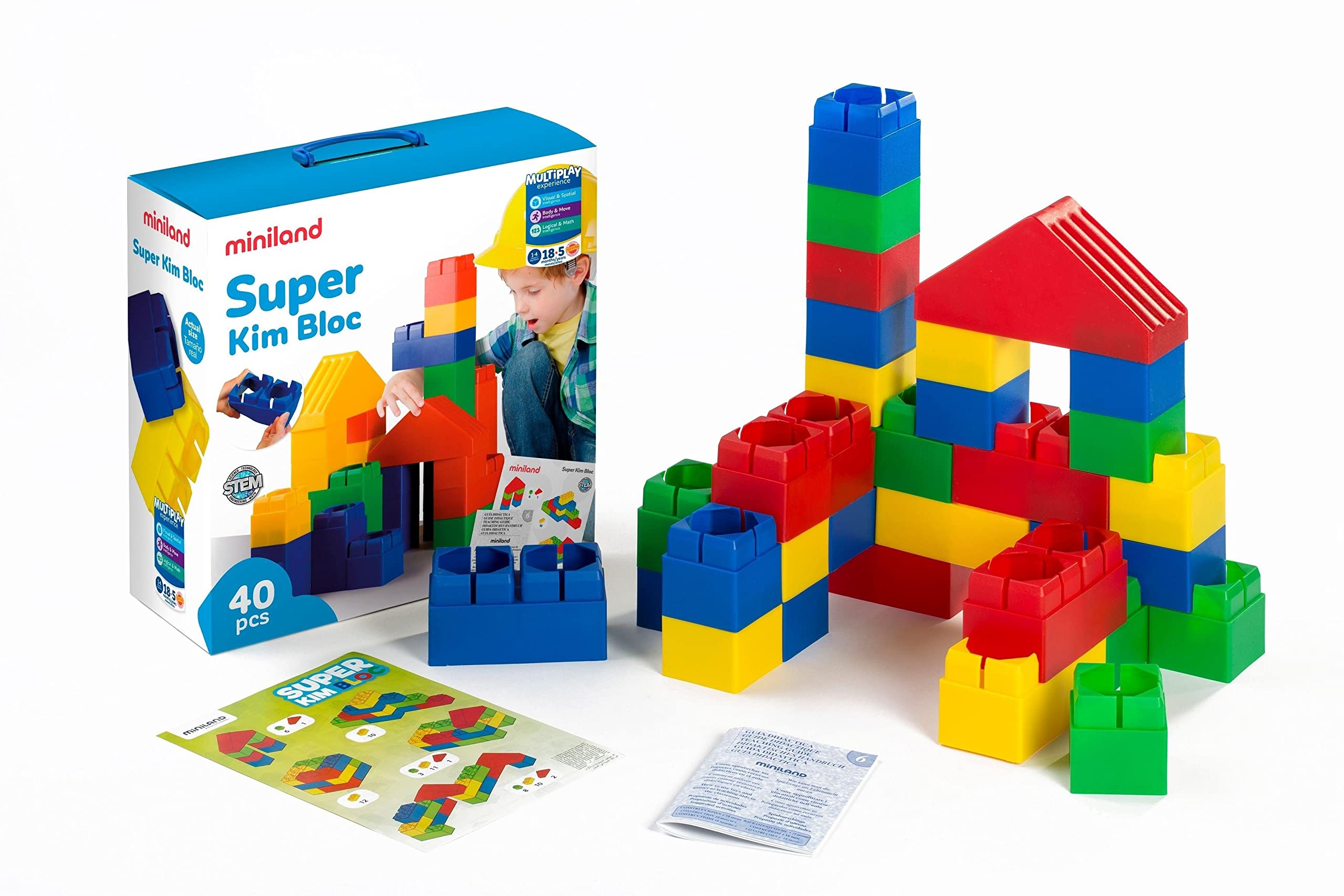 Miniland Kim Bloc 32470 blocchi grandi 40 pezzi 14 cm