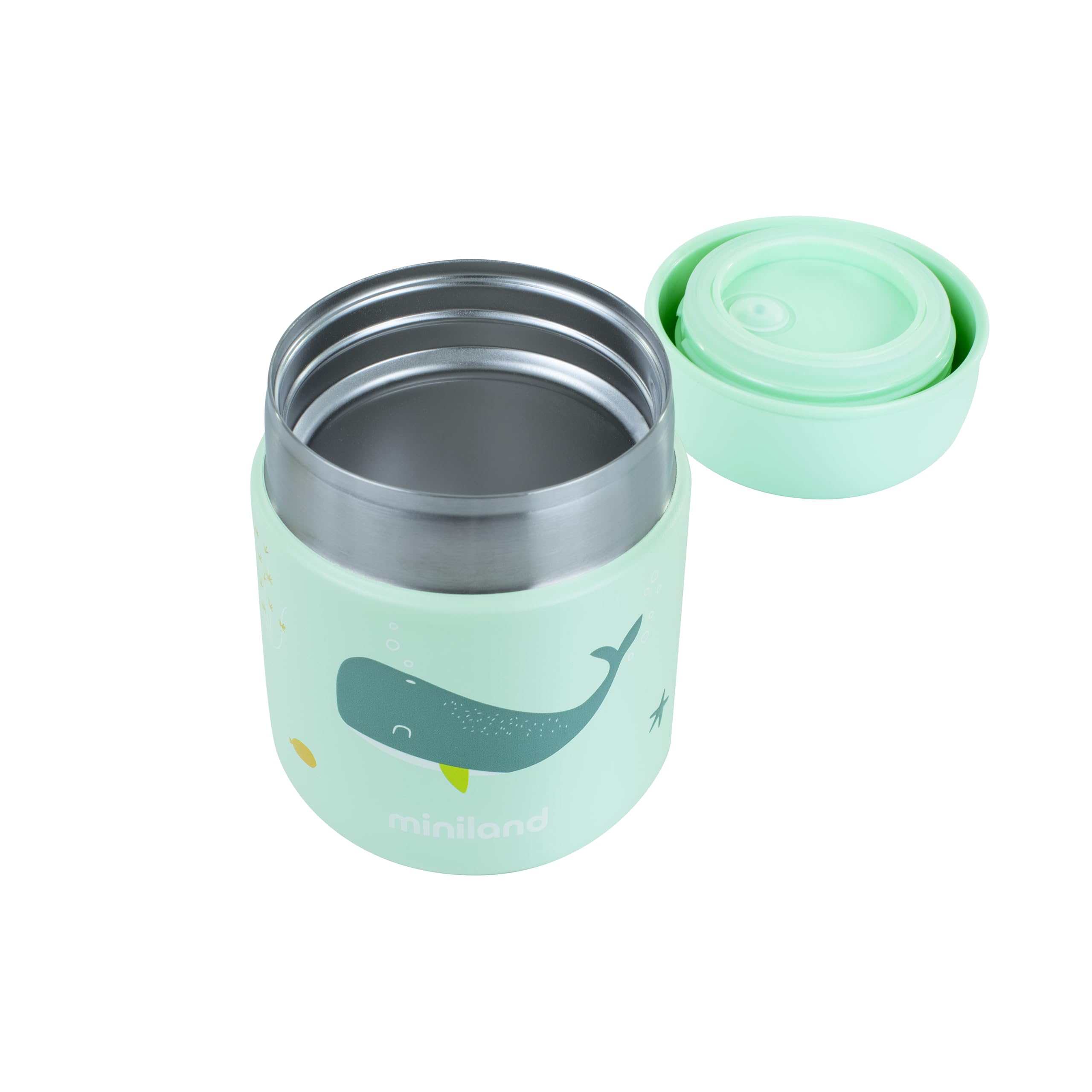 Miniland Passeggio Thermos Pappa 280 ml Whaley Acciaio Inox