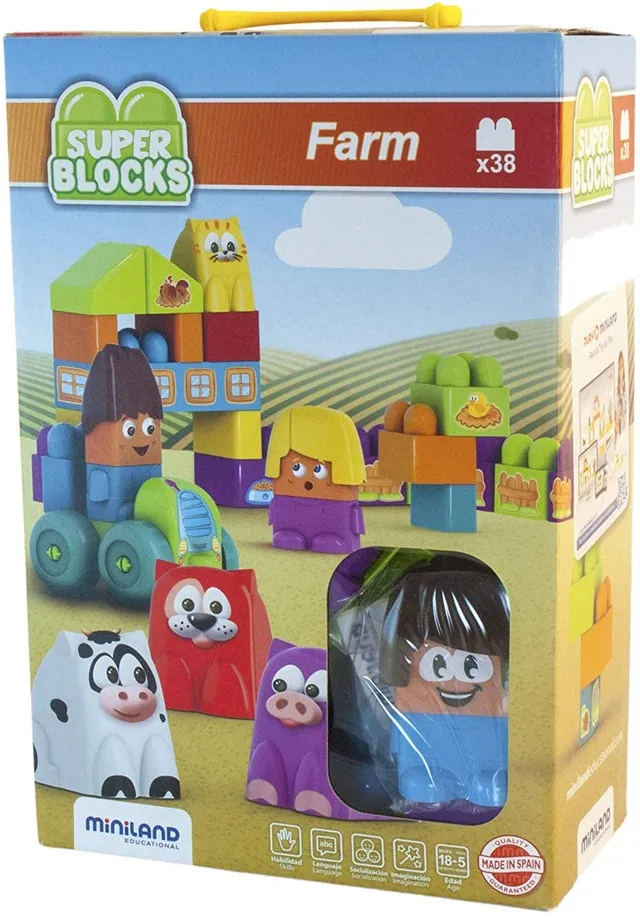 Miniland Super Blocks Farm 32339 Costruzioni Fattoria