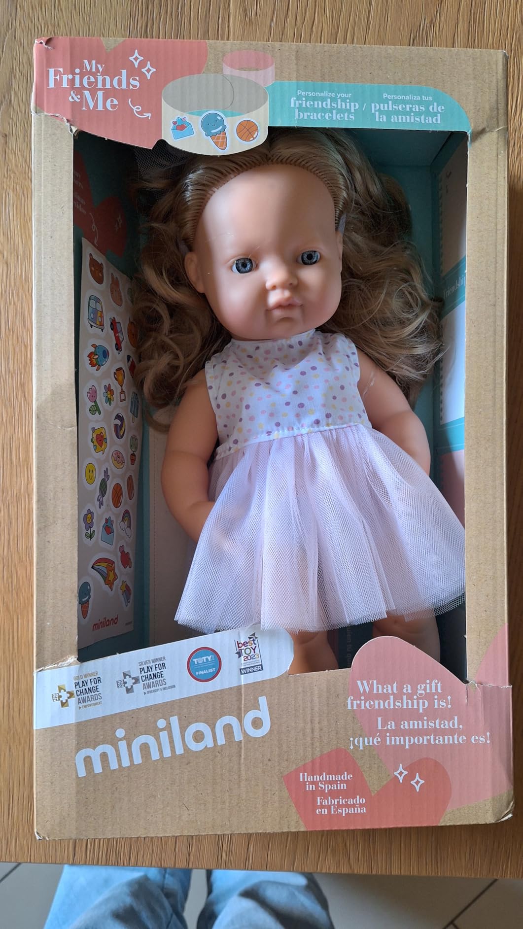 Miniland My Friends Bambola Bionda 38 cm Caucasica