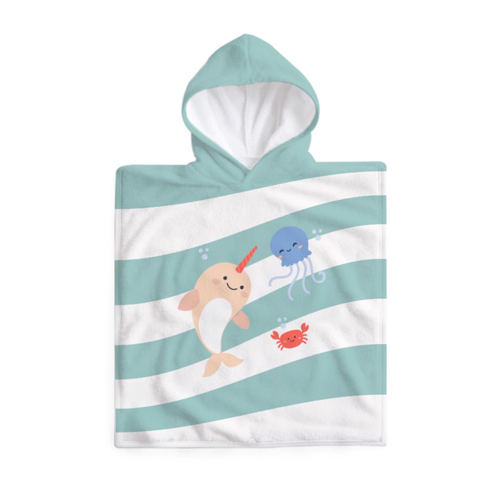 Miniland Bagno poncho cotone cappuccio mare bambini assorbente