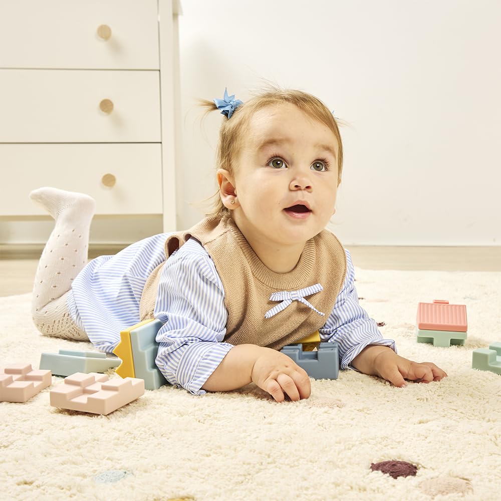 Miniland Soft Towering Blocks Morbidi 6 Mesi+