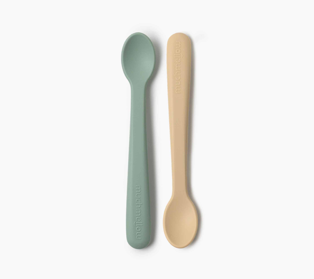 Muchmellow Pappa 2 cucchiai silicone morbidi presa facile