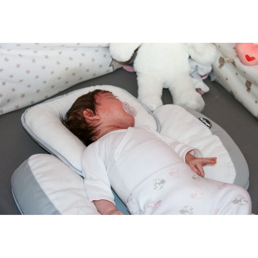BoJungle Outdoor B-Snooze Cuscino 3 in 1 Bianco Grigio