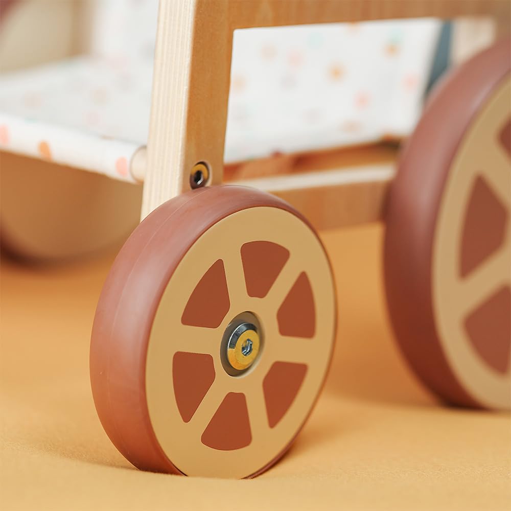 Miniland Bambole Sedia a rotelle bambole 38 cm legno FSC