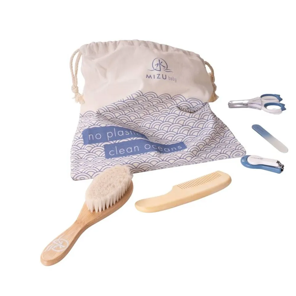 Mizu Baby Mami Set Blu Cura Neonato con Sacchetto Cotone