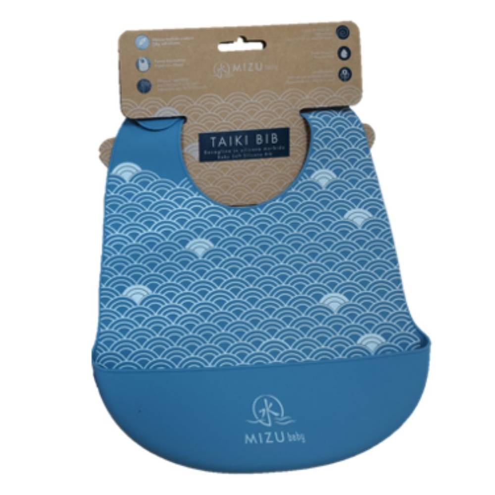 Mizu Baby Taiki Bavaglino Silicone Rosa con tasca