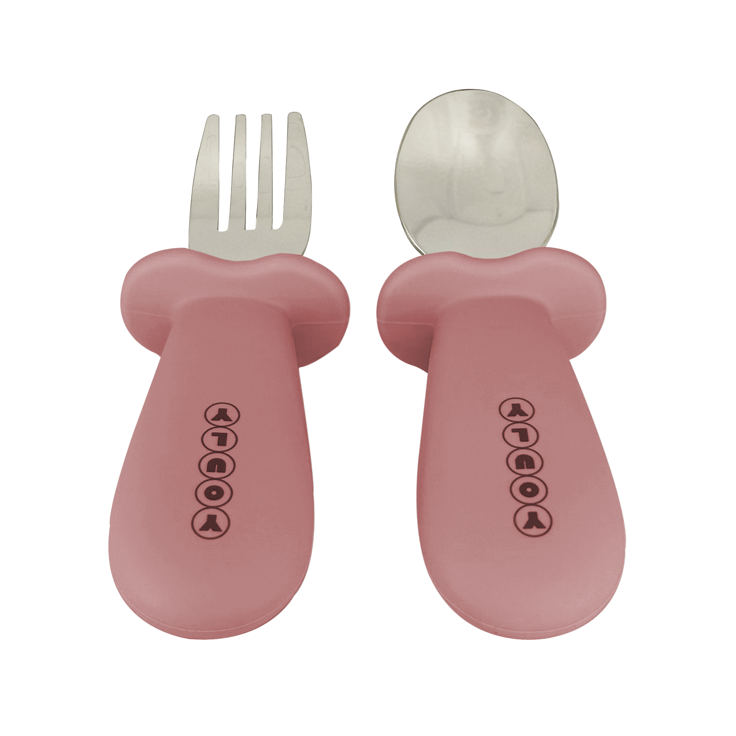 Youly Kinderbestek Posate Bimbi Vintage Rosa Acciaio