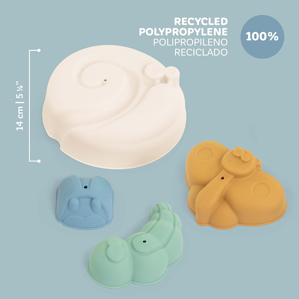 Miniland ECO Formine Sabbia Cool 4 Pezzi Mare