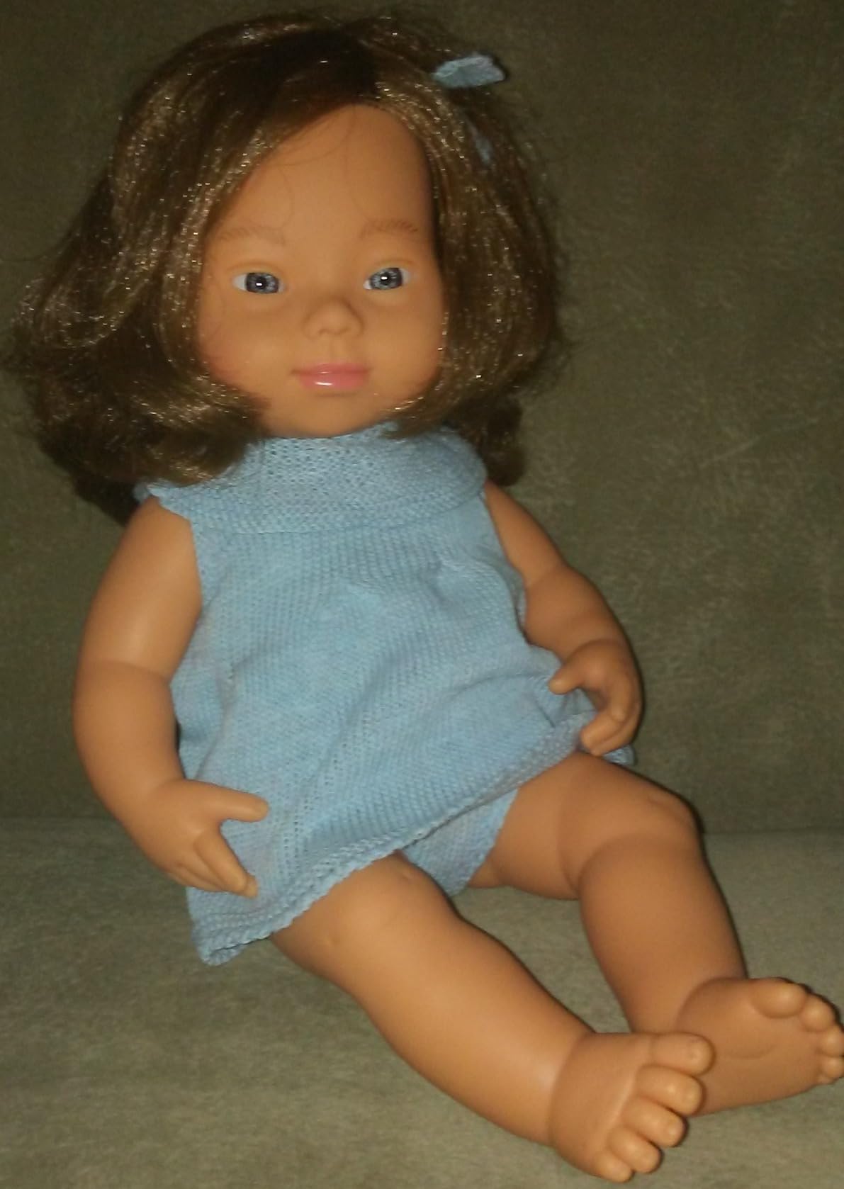 Miniland Vestito Blu con Culotte Fascia Bambola 38 cm Maglia