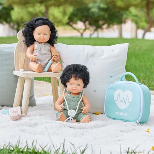 Miniland Bambole Bambola 31262 38 cm Capelli Ricci Neri