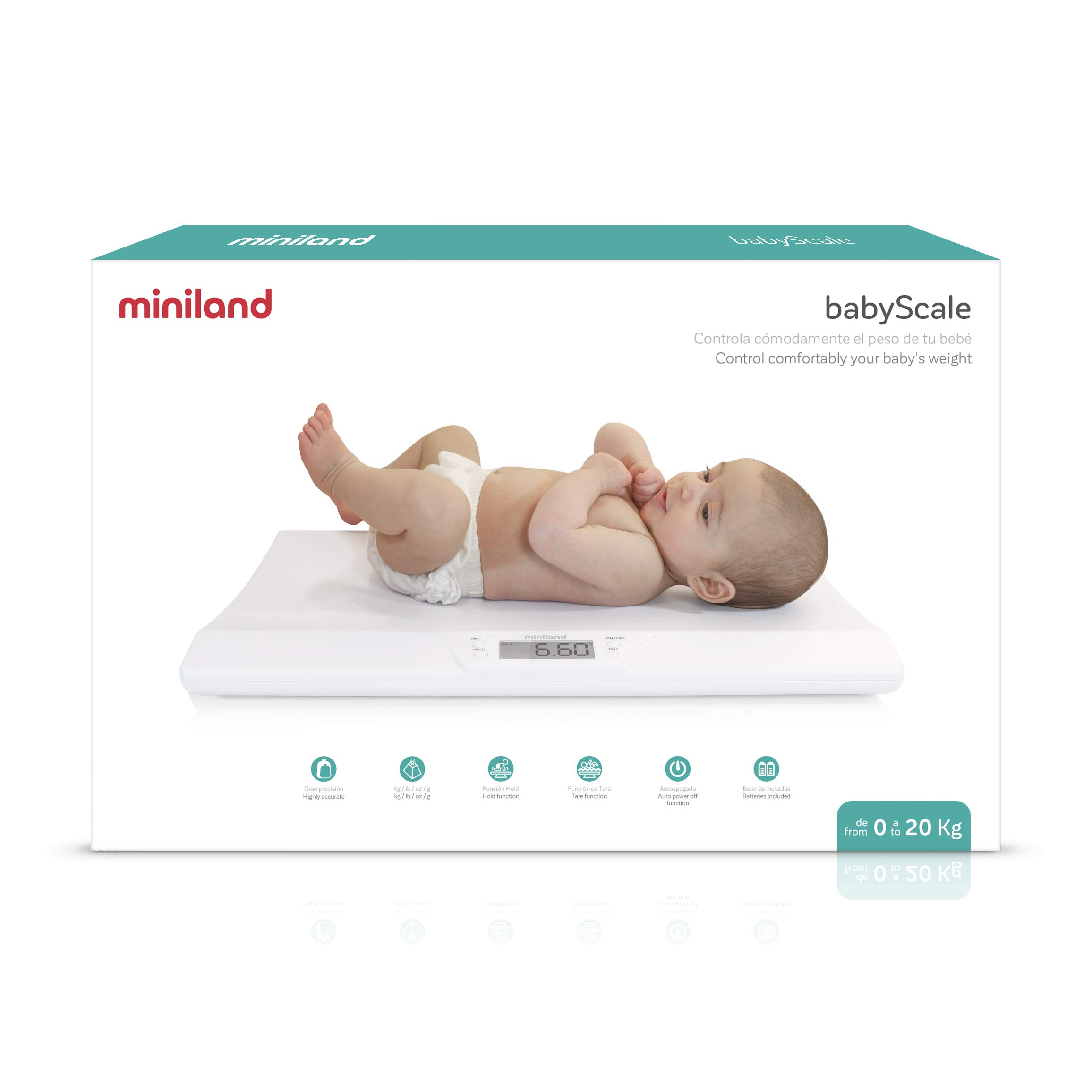 Miniland Cura e benessere bilancia bambini digitale 20 kg
