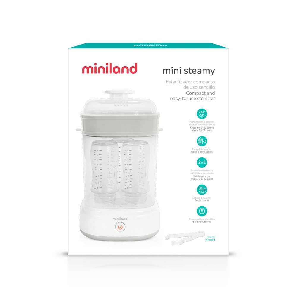 Miniland Mini Steamy Sterilizzatore Vapore Bianco 8 Minuti