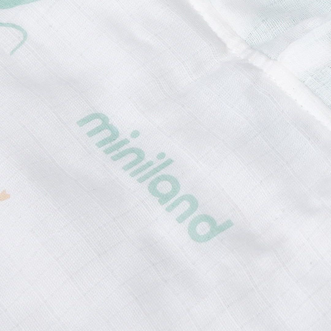 Miniland Bagno poncho neonato mussola cotone con cappuccio