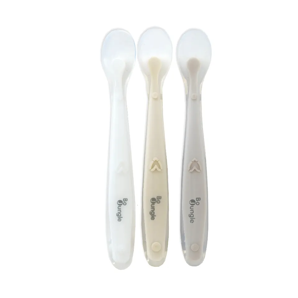 BoJungle Soft Spoons cucchiai silicone 3 pezzi dune terra
