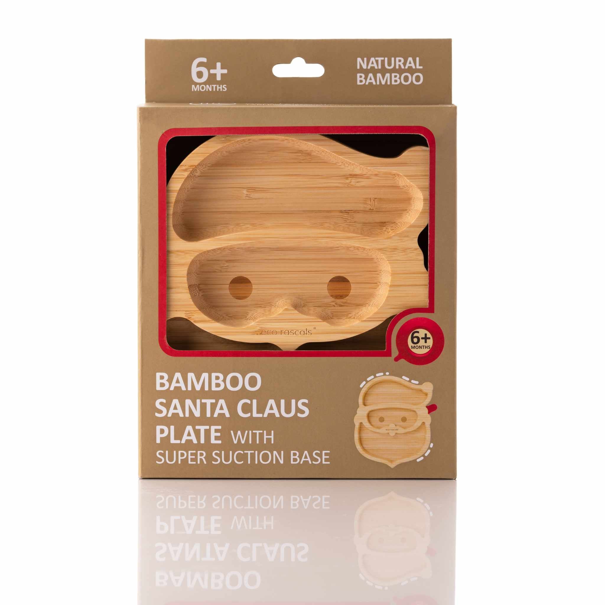 Eco Rascals Bamboo Plates piatto Babbo Natale bamboo