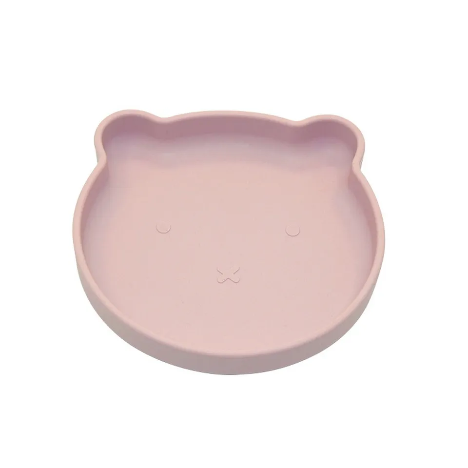 BoJungle B-Suction Piatto Ventosa Orso Rosa in Silicone