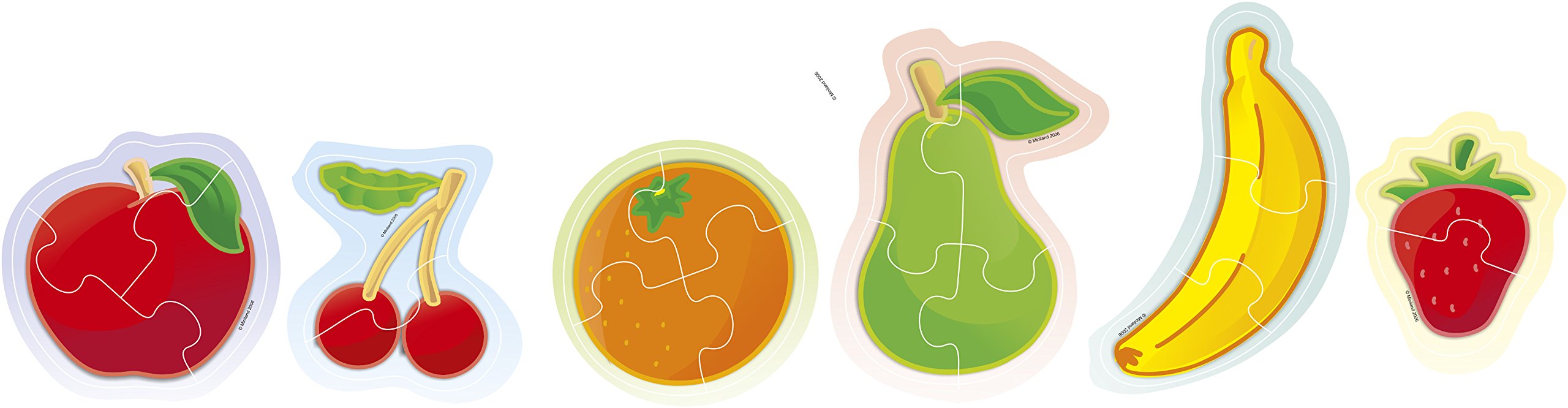 Miniland Frutta Mini puzzle educativo 6 frutti Flexiland