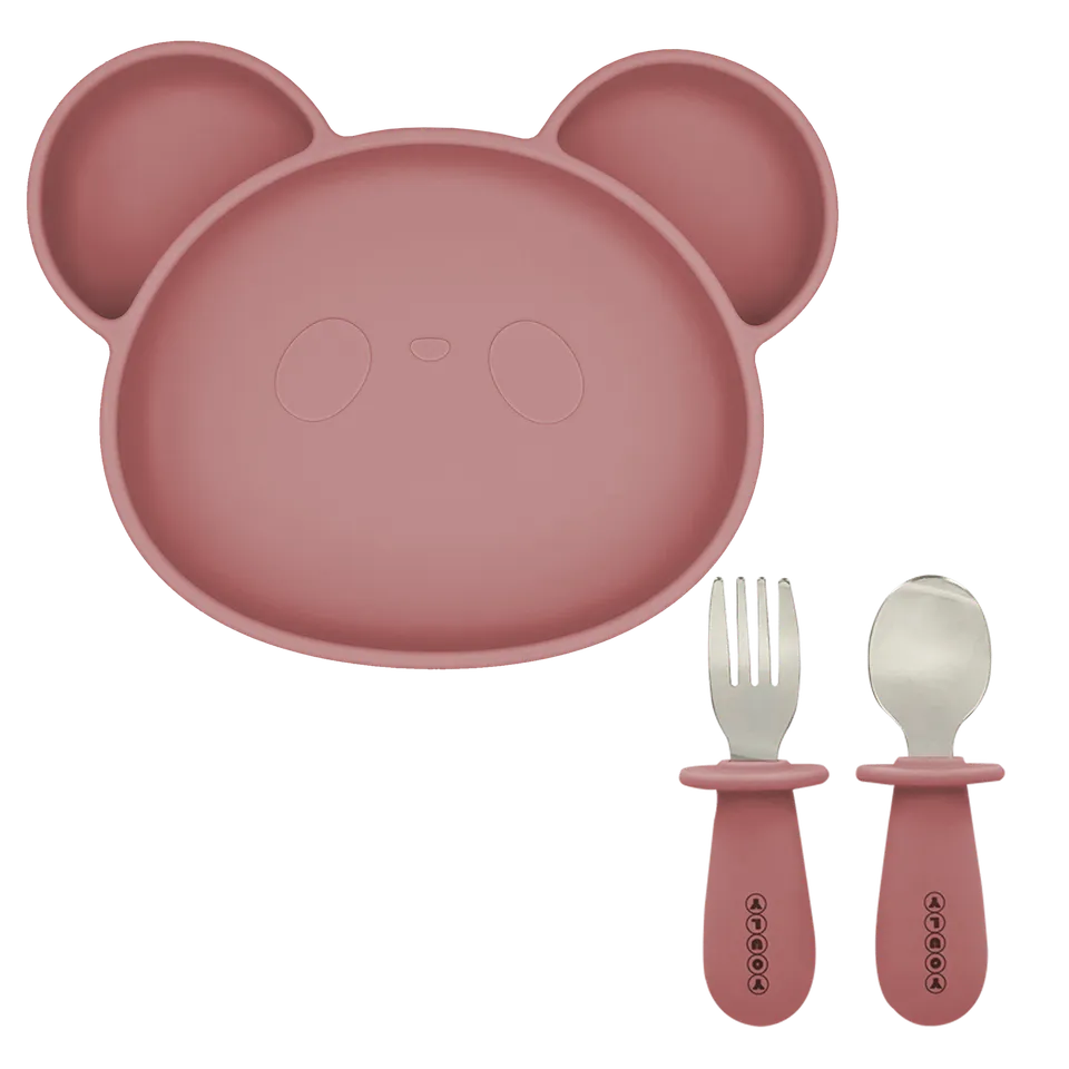 Youly Serviessets Set Pappa orso vintage rosa silicone