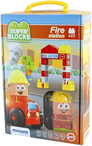 Miniland Super Blocks Fire Station set 18 pezzi dai 18 mesi